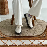 ونس لژدار زنانه مدل گلی رنگ قهوه ای کرم سایز 37 تا 41