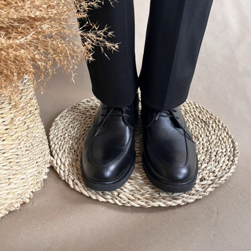 کفش مردانه رسمی چرم طبیعی مدل ویستا رنگ مشکی سایز 40تا44