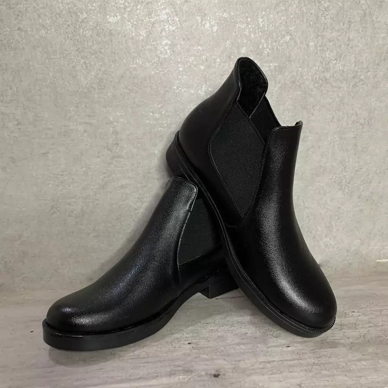نیم بوت زنانه دو بر کش چرم مصنوعی مدل کلارا سایز 37تا40