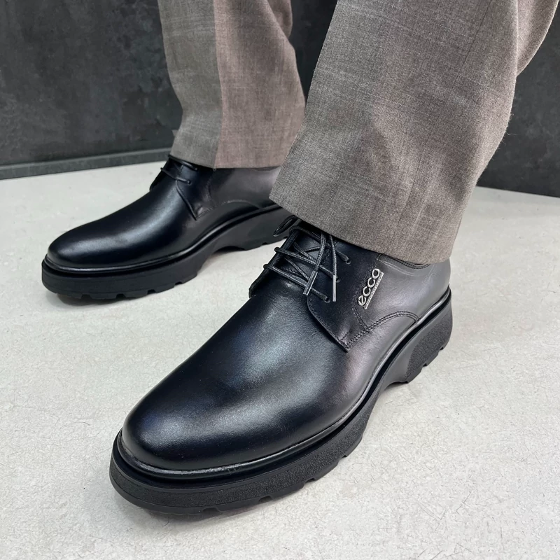 کفش مردانه چرم طبیعی اصل مناسب پیاده روی و اداری مدل افاق رنگ مشکی سایز40 تا 45