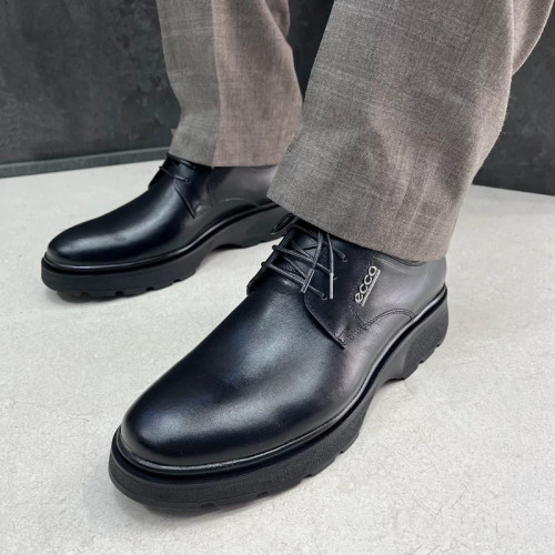 کفش مردانه چرم طبیعی اصل مناسب پیاده روی و اداری مدل افاق رنگ مشکی سایز40 تا 45
